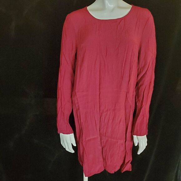 Wayf Red Long Sleeve Shift Dress (L) - Picture 4 of 7